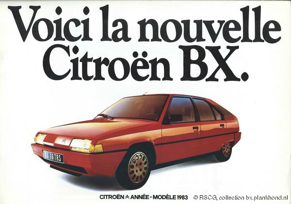 Franse folder modeljaar 1983